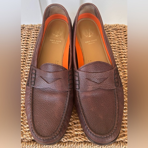 Cole Haan Men’s‎ Textured Leather Penny Loafers 10.5M - Picture 1 of 11